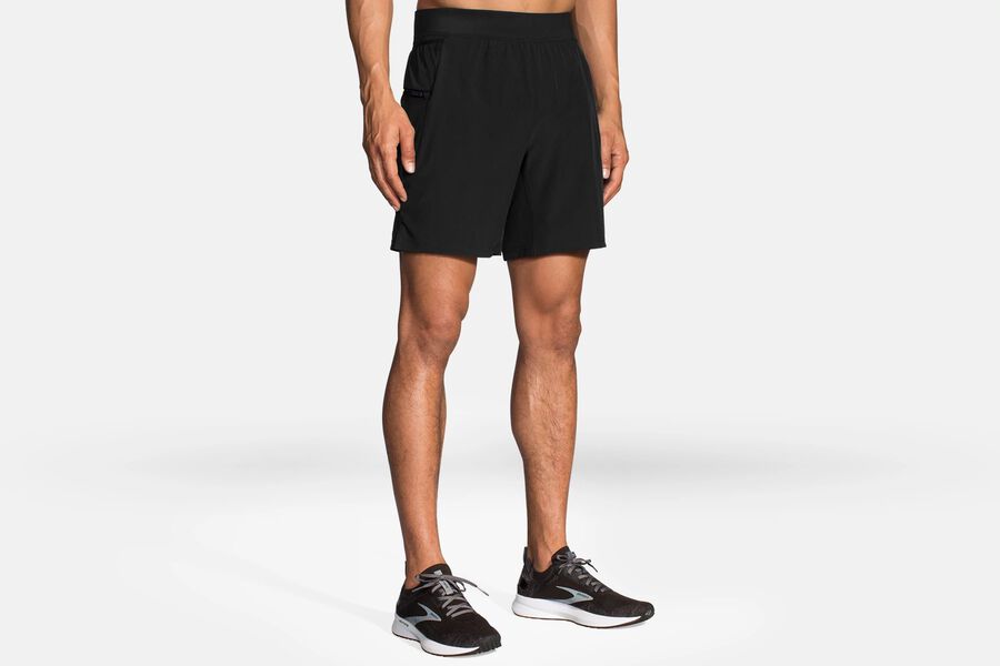 Brooks Men's Sherpa 7" 2-in-1 Bottoms Black ( WBTLS6153 )